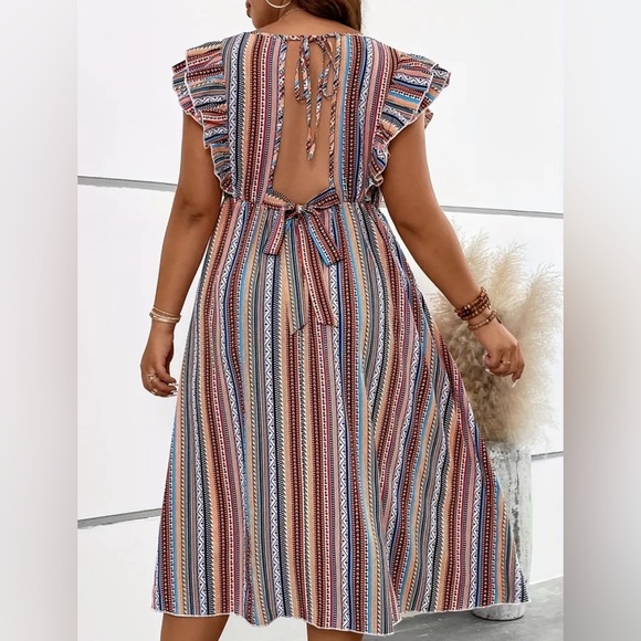 🌟Host Pick🌟NEW-Plus Size Boho Aztec Print Dress - Picture 6 of 6
